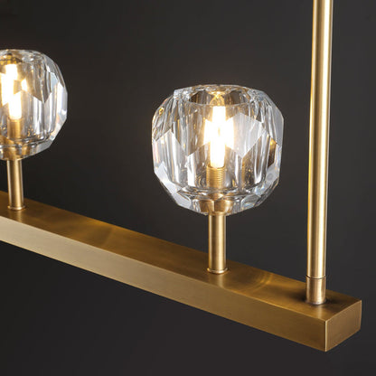 BOUBLE Crystal Ball Linear Chandelier 48"