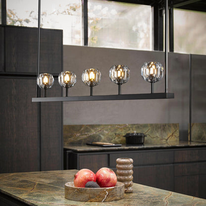 BOUBLE Crystal Ball Linear Chandelier 48"
