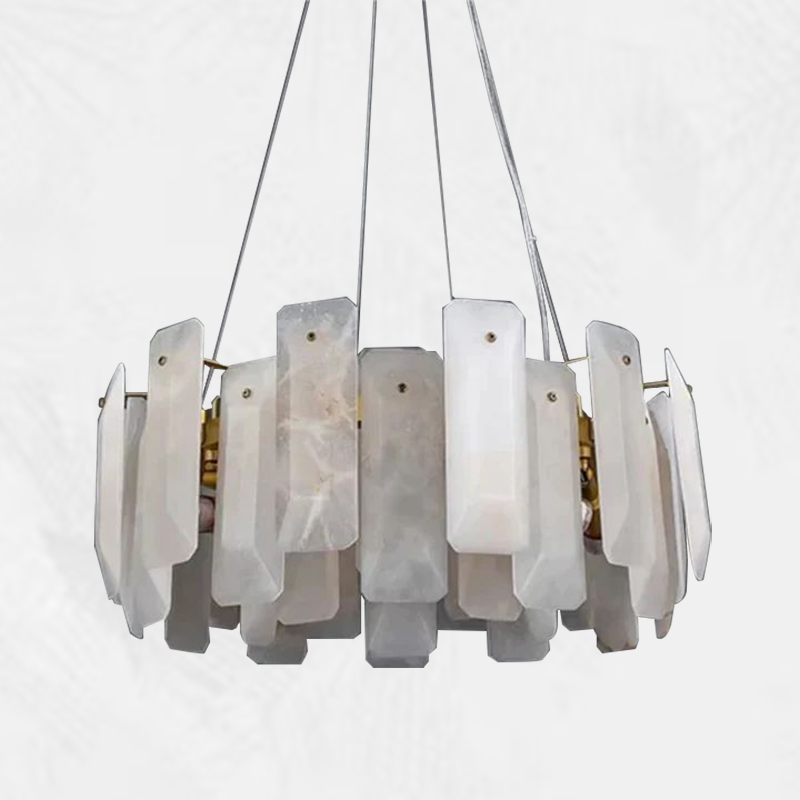 Culoud Alabaster Round Chandelier