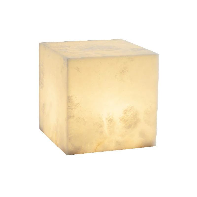 Alabaster Cubic Table Lamp - thebelacan
