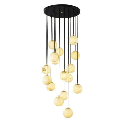 Alabaster Global Wavy Chandelier For Staircase