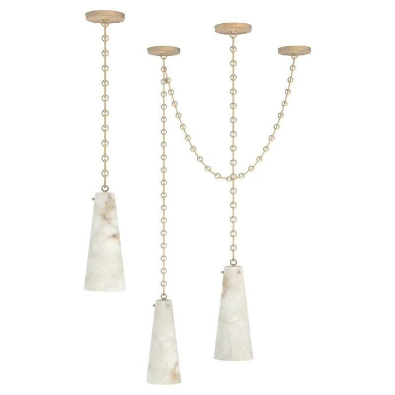 Alabaster Modern 3-light Marble Chandelier - thebelacan