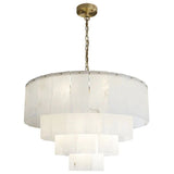 Alabaster Multi-Layer Modern Round Chandelier 31" - thebelacan