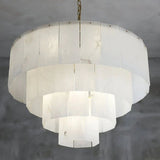 Alabaster Multi-Layer Modern Round Chandelier 31" - thebelacan