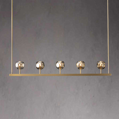 BOUBLE Crystal Ball Linear Chandelier 48"