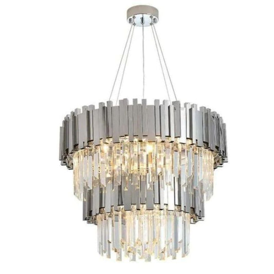2-tire Clear Crystal Round Chandelier