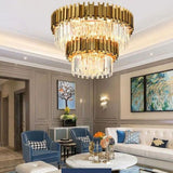 2-tire Clear Crystal Round Chandelier