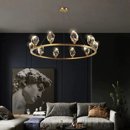 Prism Crystal Round Chandelier