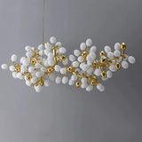 Luxury Escamoles Modern Linear Grape Chandelier