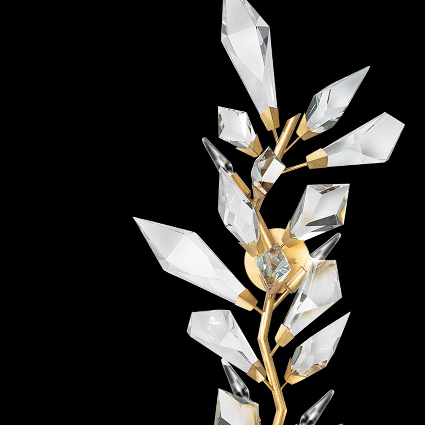 58" Gold&Silver Crystal Wall Sconce