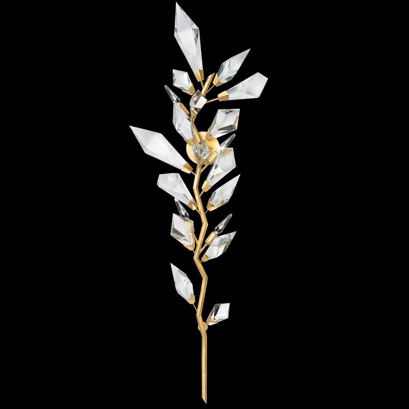 58" Gold&Silver Crystal Wall Sconce