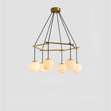 Alabaster Modern Round Ball Chandelier